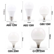 A60 A65 G80 G95 G120 Milky Glass Bulb E27 15W 20W 25W Edison LED Light Bulb AC 220V Globe Ball Bulb