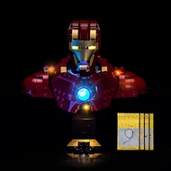 Upgraded Led Light Kit Compatible with Lego Iron Man MK4 Bust Building Set, Lights Decoration Compat