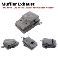 Muffler Exhaust TB43 TU43 TL43 BG430 /TL52/LT20N Hand Push Lawn Mover /SH580E Auger/ SR430 Ogawa 650