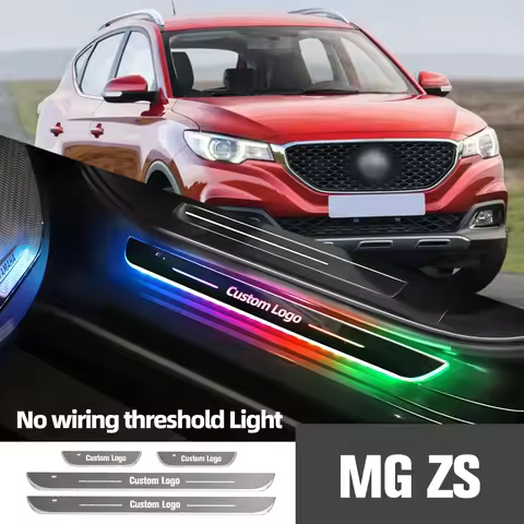 For MGZS MG ZS 2017-2023 2019 2020 2021 2022 Car Door Sill Light Customized Logo LED Welcome Thresho
