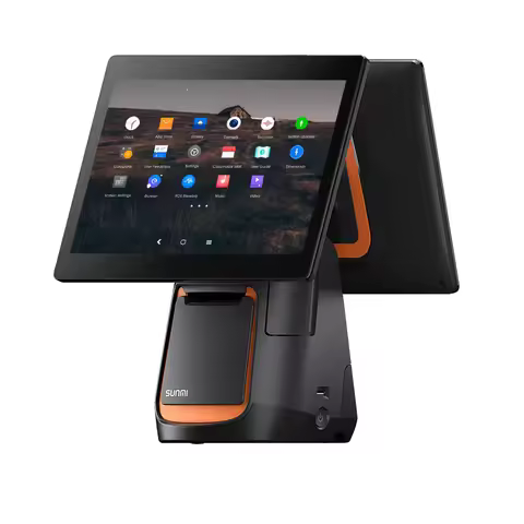 A Set Sunmi T2S 64+ 4GB Android 9.0 15.6" Touch Screen All in One POS System Cashier POS Machine Cas
