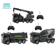 [nvnrbso] Control Truck Electric Construction Model Toy Car 6WD 4 :32 RC Engineering Car Toy for Boy