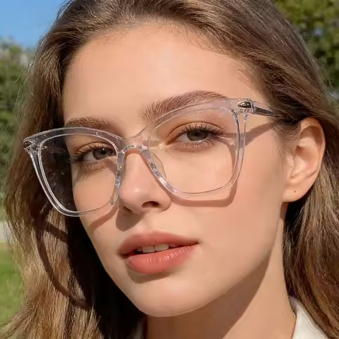 Square Reading Glasses Women Blue Light Blocking Myopia Glass UV Protection Customization Prescripti