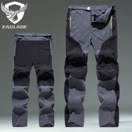EAGLADE Hiking Cycling Fishing Pants for Men In Grey Waterproof  HTC201