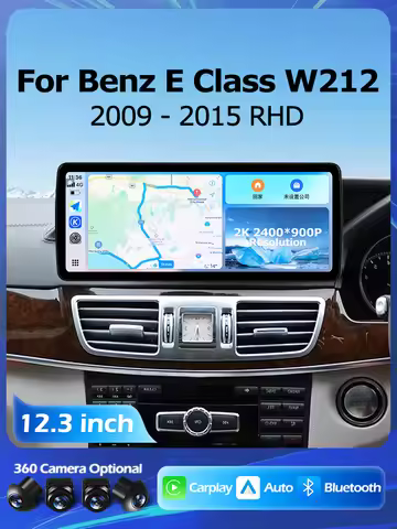 Carplay 12.3 Inch For Mercedes Benz E Class W212 2009-2015 RHD Android Auto Lntelligent Multimedia P