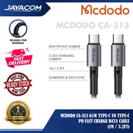 [1 YEAR WARRANTY] Mcdodo CA-313 65W Type-C to Type-C PD Fast Charge Data Cable (1m / 3.2ft)