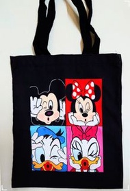 帳號內物品可併單限時大特價     迪士尼Disney米奇米妮唐老鴨Mickey Mouse米老鼠雙面彩印手提袋收納袋Donald Duck帆布袋38*32cm