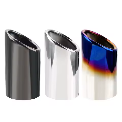 Car Exhaust Tip Muffler Pipe Cover 2pcs For Audi A4 B8 A3 A1 Q5 Stainless Steel For VW Tiguan Volksw