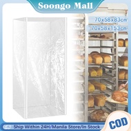 83/153CM Clear Bread Rack Dust Cover Tear-resistant PVC Kitchen Baking Pan Rack Cover With Zippers