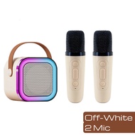 Actual【COD】Speaker Bluetooth 2Mic 1 Set Karaoke Speaker Ktv Cute Wireless Lucu Portabel Luar Ruangan