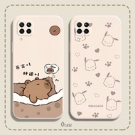 Huawei Nova 6 SE / Nova 7i / P40 Lite case printed with socute bear, rabbit and cat image