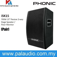 PHONIC ISK15 15inch 700w PASSIVE 2-WAY STAGE SPEAKER / FLOOR MONITOR