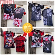 (Fuhui01) 2023 Retro Collar One Piece Luffy (kain jersey) JERSEY COLLAR ANIME Baju Raya Tshirt Lelak