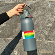 กระติกน้ำ ขวดน้ำ เก็บอุณหภูมิ ร้อน เย็น ไม่มีไอน้ำเกาะ ความจุ 1700 ml SUS316 พร้อมหูหิ้ว และหลอดในตั