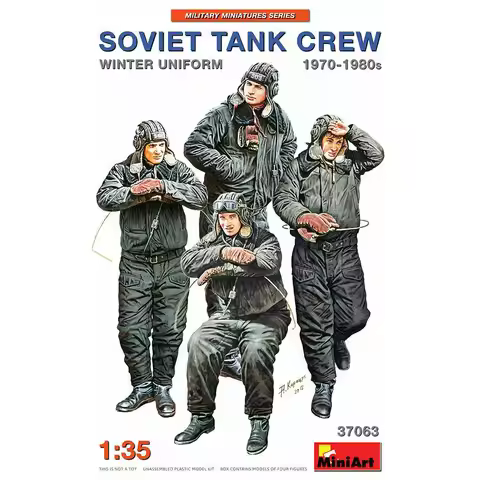 MiniArt 37063 1/35 Soviet Tank Crew 1970-1980s. Winter Uniform - Scale Model Kit
