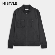 HI STYLE Men Long Sleeve Bomber Jacket - Black - HSE410297 / Jaket Bomber Lengan Panjang Lelaki - Hi