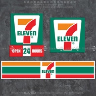 & · Reflective Car Sticker 711 Convenience Store Supermarket Brand Logo Unique Body Glass Decoration