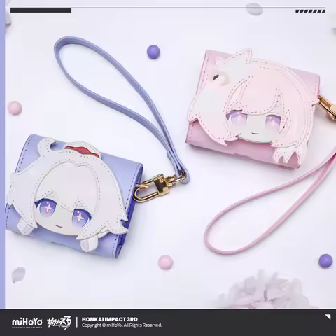 [Official Merch] Honkai Impact 3 - Elysia Kiana Kaslana PU Leather Earphone Bag Portable Anime Game 
