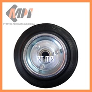 MESIN Rubber Tire Machine Wheels / Trolley Wheels Trolley Cart 6 Inch Aldo
