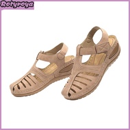 Womens Closed Toe Sandals Bohemian Style Wedge Sandals Summer Gladiator Sandals with Ankle Strap for