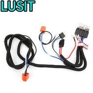 LUSIT Headlamp Brightener, DC 12V Ceramic Socket H4 Headlight Relay Harness, Automotive Modification