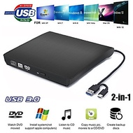 Ổ đĩa quang CD/DVD-RW cắm ngoài USB 3.0, Type-C cho Macbook, Laptop,Máy tính cây để bàn-Hàng Chính H