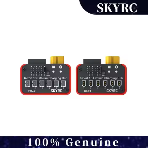SkyRC OSH 6-Port 1S Parallel Charging Hub Compatible with B6neo Series for LiPo LiHV Li-ion LiFe Bat