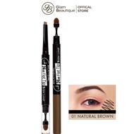 Silkygirl 24hr Flat Tip Glam Beautique Double Skull Eyebrow Pencil