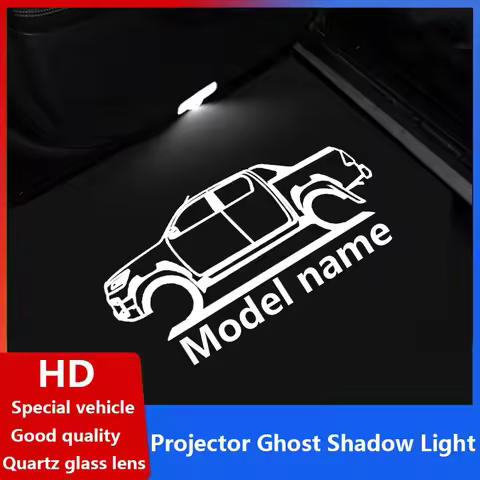 1 Pair For TOYOTA Hilux GR Sport HD No Fading Car LED Door Warning Light Laser Projector Ghost Shado