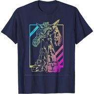 Men's cotton T-shirt Voltron Defender of the Universe Neon Outline Portrait T-Shirt