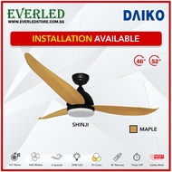 [Pre-order ETA end of June][FREE INSTALLATION] DAIKO Shinji GEN3 36"/46"/52" DC Ceiling Fan (with Ph