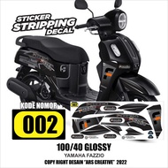 Yamaha Fazzio striping, Yamaha Fazzio motorcycle sticker variations Yamaha Fazzio decal/