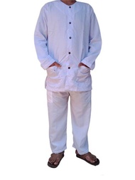setelan baju pangsi +celana/baju oblong kancing batok/setelan Koko/silat polos pria dewasa/baju adat tradisional/ 1set baju pangsi khas daerah tradisional Indonesia Sunda/betawi