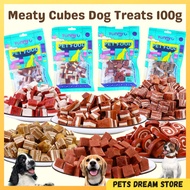 Yummy Healthy Dog Treats Meaty Cube Dog Snacks 100g Dog Treat Chicken Duck Cheese Beef Layer dog foo