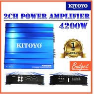 Kitoyo Power Amplifier  2 Channel Car 2 Channel Amp 4200W Car Power Amp 4200 Watt 2 CH Car Amplifier