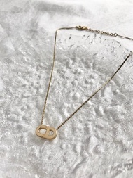 【日本直送 名牌中古包】Christian Dior   項鍊 典雅金色 CD vintage 2dmcuz