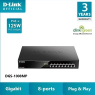 D-Link DGS-1008MP 8-Port Desktop Gigabit PoE+ Switch