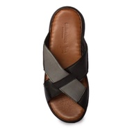 HITAM Men's Leather Sandals Gino Mariani Flinston Black Black Size 39