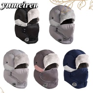 YUMEIREN Earflap Hats, Warm Russian Bomber Cap, Winter Soft Windproof Casual Ear Protectors Hats Out