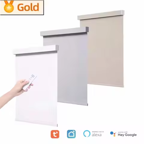 Customized Blackout WiFi Control Tuya Zigbee Apple HomeKit Motorized Roller Blinds for Windows