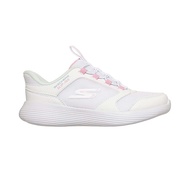 Skechers Girls Slip-ins GOrun 400 V2 Tetra Speed Shoes - 303855L-WHT Air-Cooled Memory Foam