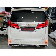 Toyota vellfire alphard 2015 2016 2017 2018 convert 2019 led tail lamp light trunk chrome garnish lip bodykit body kit