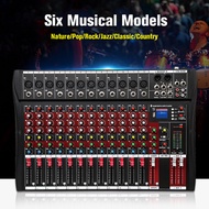 48V Audio Mixer with USB Professional 12 Channel bluetooth Studio DJ Mixing Console Karaoke Amplifie