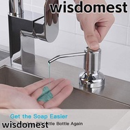 WISDOMEST Soap Dispenser No-spill Countertop Detergent Extension Tube Stainless Steel Lotion Dispenser