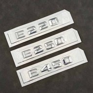 ABS 3D Chrome Letters For Car Stickers Mercedes Benz E220 E250 E320 E450 W212 W213 Rear Trunk Emblem
