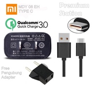 Xiaomi Fast Charger Type C MDY 08 EH Untuk Pocophone F1  MI 9 SE Mi 8 Mi 6 Mix 2  Mi A1 Mi A2 Mi A3 