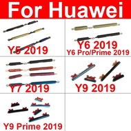 ปุ่มปุ่มปุ่มเปิดปิดด้านข้างสำหรับ Huawei Y5 Y6 Y7 Pro Y9 2019 Y6Pro Y6ปุ่มลัด2019ปุ่มด้านข้าง