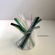 15cm Glass Straw (any 4 pcs FREE brush & FREE glass wiping cloth) [Ready Stock]