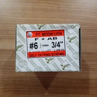 FH Tapping Screw Flat Head Screwfh 6 x 3/ 4" Inch Lion 2000 Pcs