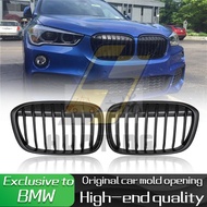 Pair Gloss Black 3-Color Front Bumper Kidney Grills Grille For BMW X1 F48 E94 Grille 2016-2018 for C